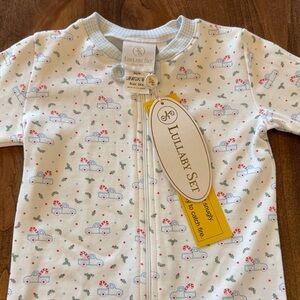 Lullaby Set Baby Christmas Zip-Up Pajamas